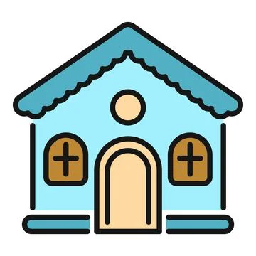 Cute tiny cartoon house icon offering cozy home living Illustrazione stock
