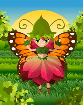 Cute tiny fairy 스톡 일러스트