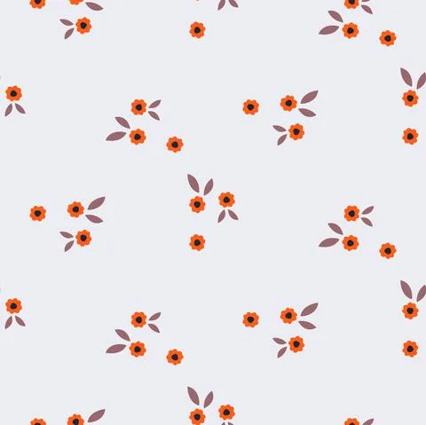 Cute tiny flowers simple seamless pattern surface design Stock Illustration