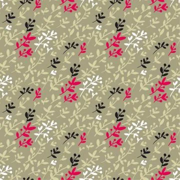 Cute tiny forest wigs with berries rapport Illustrazione stock