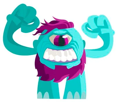 Cute tiny monster Stock Illustration