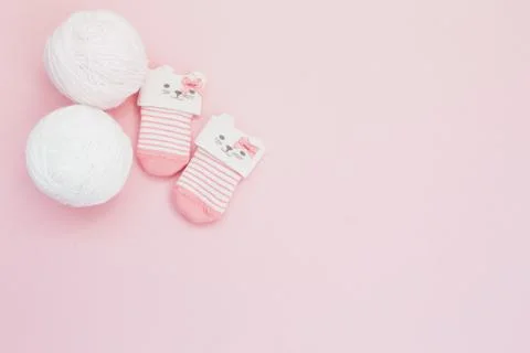 Cute tiny socks wool. High quality photo 库存照片