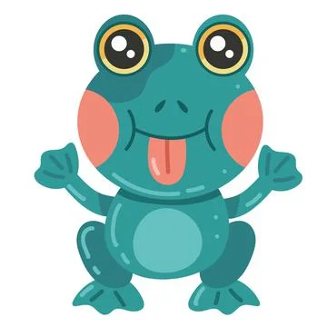 Cute toad animal Stock Illustration