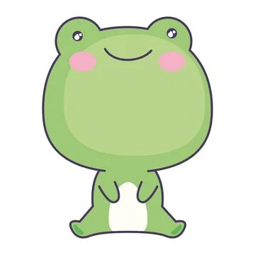 Cute toad animal Stock Illustration