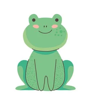 Cute toad animal Stock Illustration