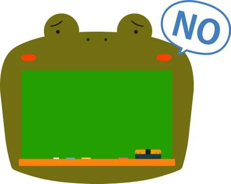Cute Toad blackboard Stock Illustration