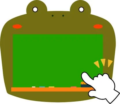 Cute Toad blackboard Stock Illustration