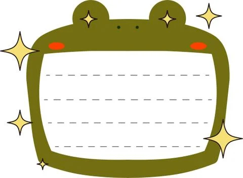 Cute Toad noteboard Stock Illustration