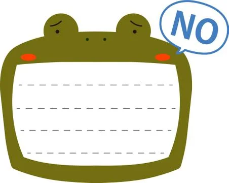 Cute Toad noteboard Stock Illustration