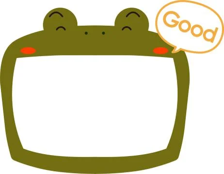 Cute Toad whiteboard Stock Illustration