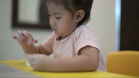 Cute toddler learning basic science Stock Footage 159056274