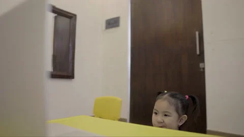 Cute toddler learning to dance via online class Stock Footage 158941787