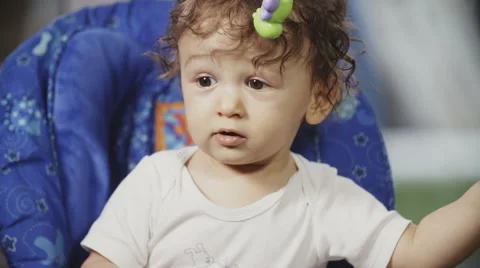 Cute Toddler on a Swing Stock-Footage 49733813