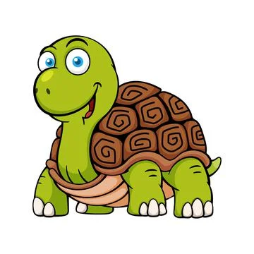 Cute Tortoise Cartoon Character Stock Illustration