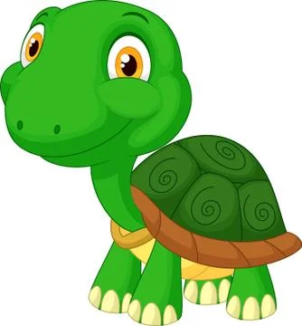 Cute tortoise cartoon Stock Illustration