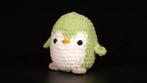 Cute Toy Penguin Stock Footage 332618184