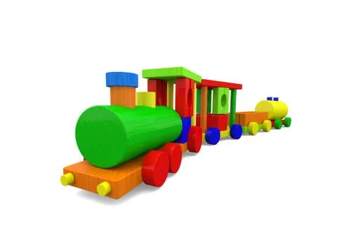 Cute toy train Stock Illustration