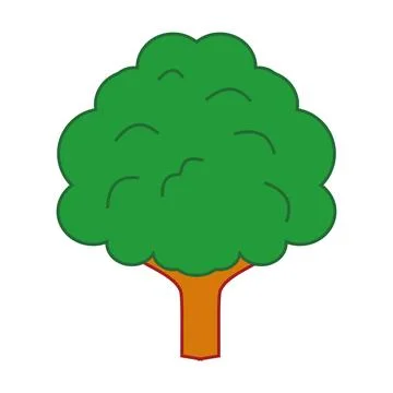 Cute tree icon image over white background vector Stock Illustration