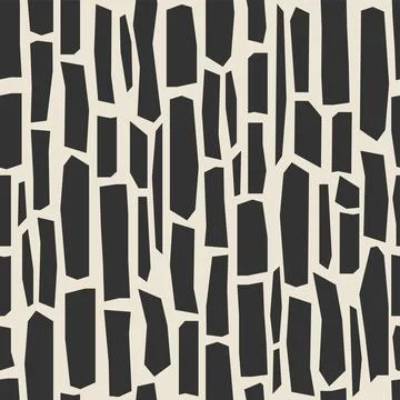 Cute trendy motley seamless pattern with abstract nature elements shape Stock Illustration