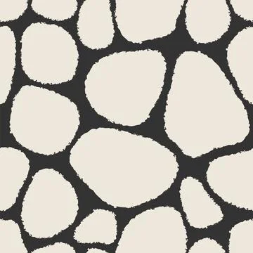 Cute trendy motley seamless pattern with abstract nature elements shape Illustrazione stock