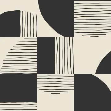 Cute trendy motley seamless pattern with abstract paper cut elements shape 库存插图
