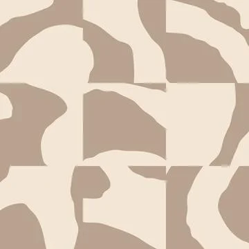 Cute trendy motley seamless pattern with abstract paper cut elements shape Stock Illustration