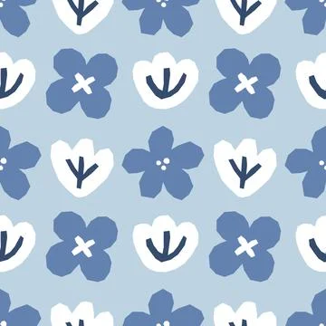 Cute trendy seamless pattern with abstract collage of organic shapes Illustrazione stock