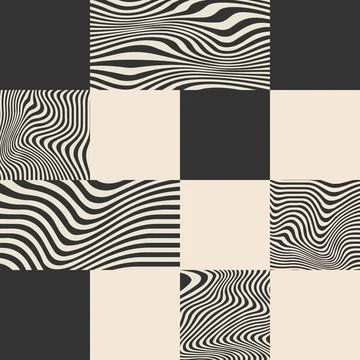 Cute trendy seamless pattern with abstract paper cut elements shape Stock Illustration