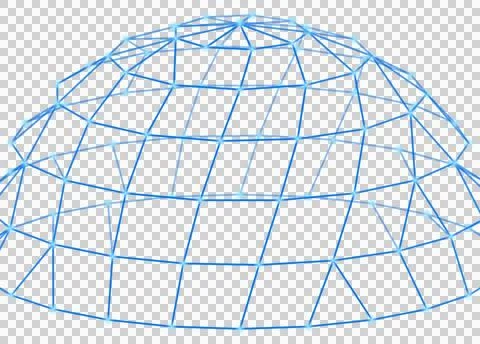 Cute triangle network dome structure transparent PNG design element Stock Photos
