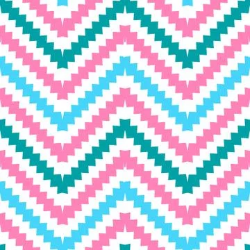 Cute tribal zig zag seamless pattern. Vector illustration 스톡 일러스트