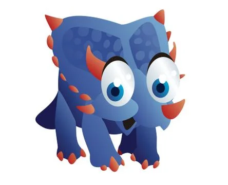 Cute triceratops Stock Illustration