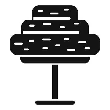 Cute trimmed tree icon simple vector. Working garden equipment 스톡 일러스트