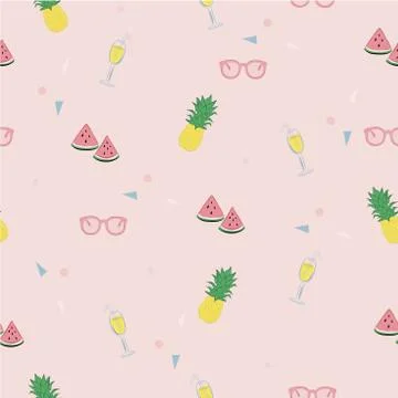 Cute tropical pattern vector illustration Stock Illustration