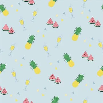 Cute tropical pattern vector illustration Stock Illustration