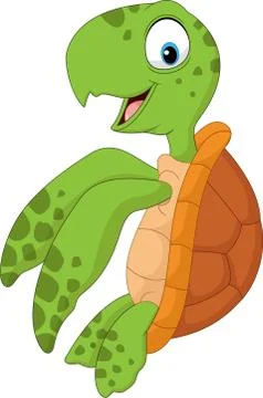 Cute turtle cartoon Stock Illustration