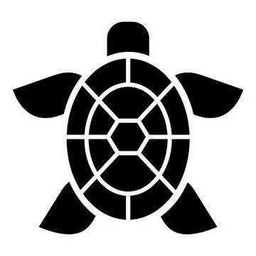 Cute turtle icon, simple style Stock Illustration