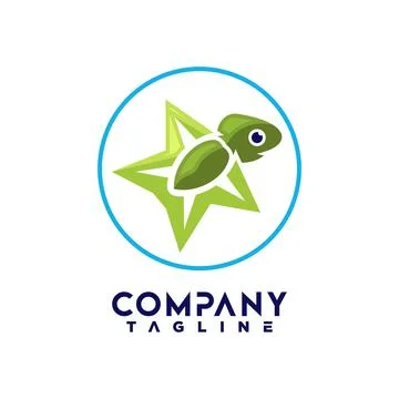 Cute turtle logo Stock Illustration