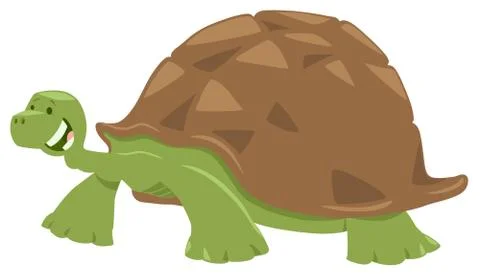 Cute turtle or tortoise animal character Illustrazione stock