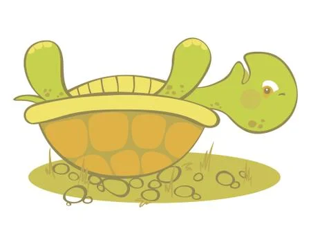 Cute turtle stuck Stock Illustration