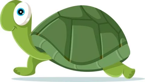 Cute Turtle Vector Cartoon Illustration Illustrazione stock