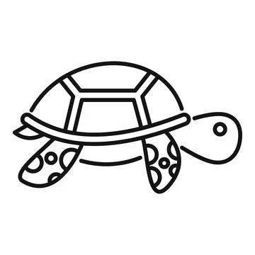 Cute turtle walking in the wild Ilustración de archivo