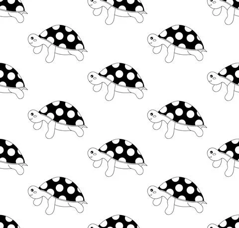 Cute Turtle on White Background Stock Illustration