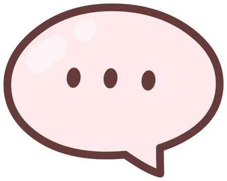Cute Typing Speech Bubble with Dots Icon Stock Illustration