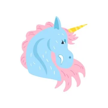 Cute unicorn character cartoon vector Illustration on a white background Stock Illustration