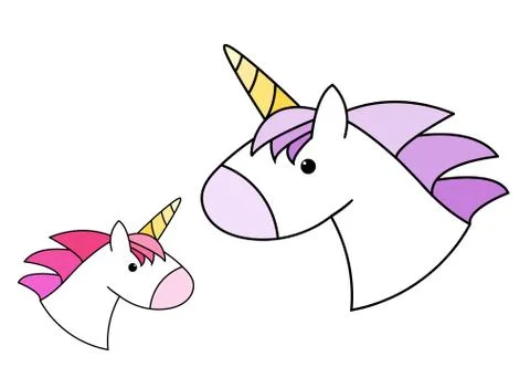 Cute Unicorn head in vector design Stock Illustration