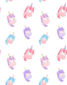 Cute unicorn pattern.Vector cartoon character illustration.Design for .childrens Stock Illustration