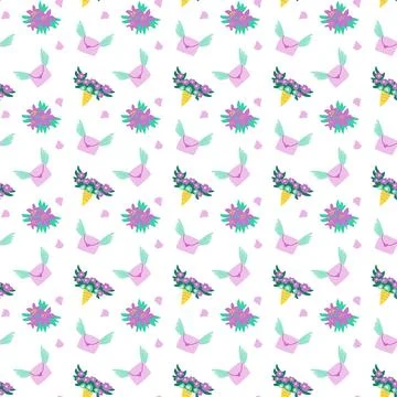 Cute unicorn seamless pattern for textile. Childish magic background. Illustrazione stock