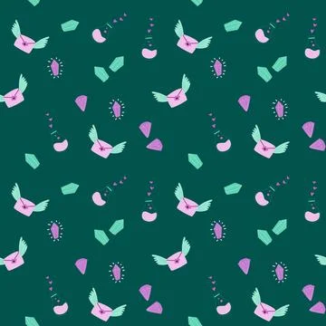 Cute unicorn seamless pattern for textile. Childish magic background. Stock Illustration