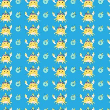 Cute unicorn seamless pattern for textile. Childish magic background. Stock Illustration