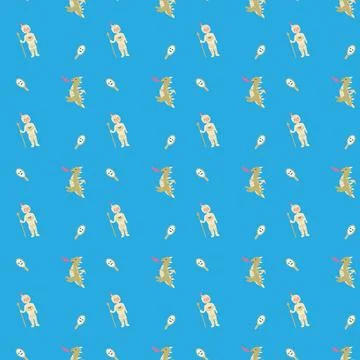 Cute unicorn seamless pattern for textile. Childish magic background. Stock Illustration